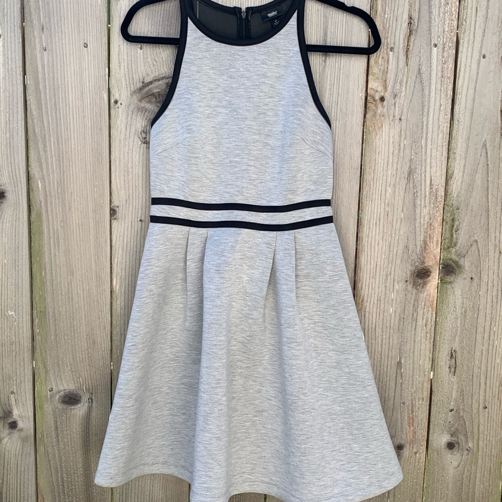 A lined Gray & Black Suit Dress